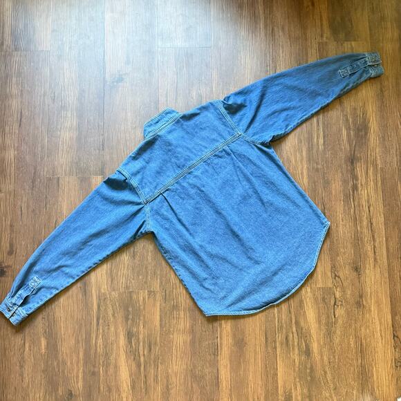 Coldwater Creek Vintage Denim Button Down Shirt Made in USA Size 4 - Picture 4 of 6